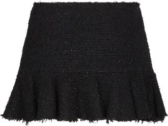 Blumarine Womens Knitted Lurex Skirt Black Viscose