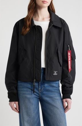 Alpha Industries CWU 36/P Relaxed Flight Jacket in Black at Nordstrom, Size X-Large