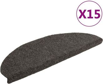 vidaXL Vidaxl - Stair Mats Self-adhesive 15 pcs 65x21x4 cm Anthracite Half Round Large