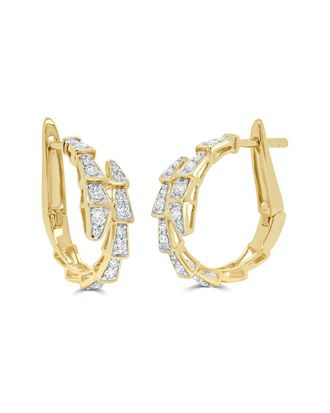 Sabrina Designs 14K 0.30 Ct. Tw. Diamond Hoop Earrings