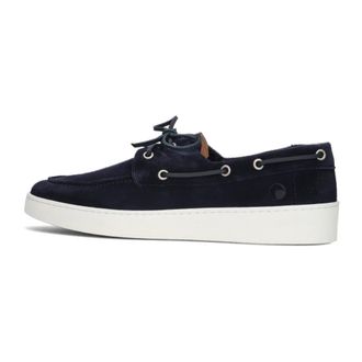 Goosecraft Schoenen, Heren, Blauw, 45 EU, Su&egrave;de, Stijlvolle Blauwe Su&egrave;de Veterschoenen