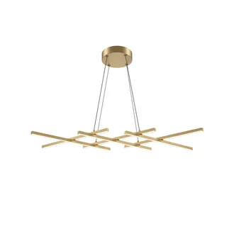 Maytoni Maytoni Halo Lampadario A Sospensione Decorativo Moderno Da Soffitto In Ottone 1400lm Con Paralume Bianco