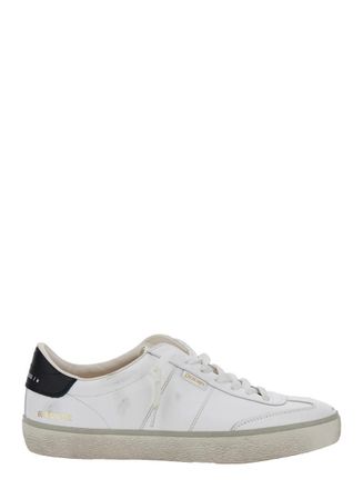 Golden Goose Soul-Star White Low Top Sneakers With Logo Patch On The Tongue And Logo Lettering On The Rear In Leather Man