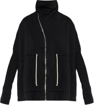 Rick Owens Oversize Sweatshirt - Dames - Vesten met rits - Zwart - XS - Katoen - Hoodies & sweatvesten