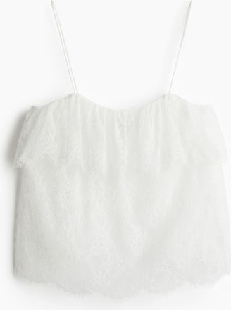H&M Trägertop aus Spitze - White