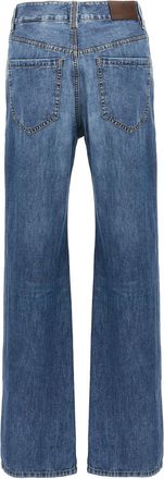 Brunello Cucinelli Womens Blue Cotton Straight-Leg Jeans Clothing