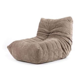 Icon Brand Puf sill&oacute;n en tejido chenilla relleno de espuma el&aacute;stica, beige