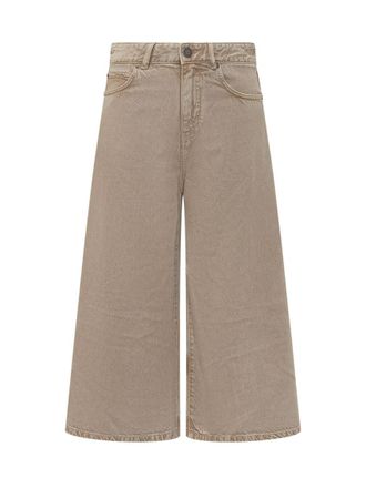 Pinko Beige Relaxed High Rise Jeans