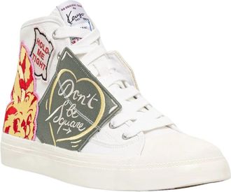 Kenzo Hoshi High Top Sneakers - Heren - Sneakers - Wit - 40 EU - Katoen - Schoenen