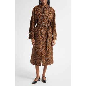 3.1 Phillip Lim Leopard Print Trench Coat at Nordstrom, Size Large