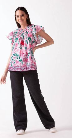 Celina Moon Soraya Top In Pink Medina