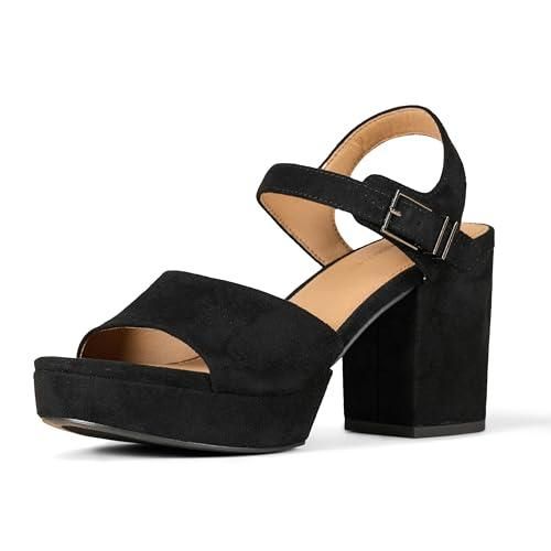 Amazon Essentials Sandales a Talon Plateforme Femme Noir Simili Suede 39 EU des 41 90 sur Stylight