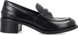 Miu Miu Black Logo Loafers