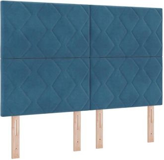 vidaXL Cabecero Led Azul Oscuro 160 Cm Cuero Sint&eacute;tico Vidaxl