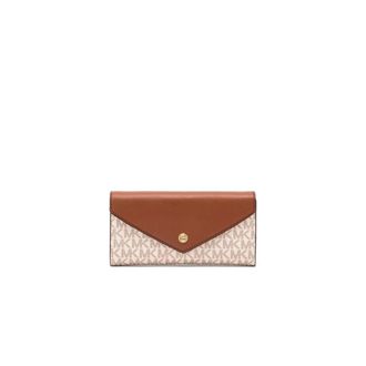 Michael Kors Accessoires, Dames, Beige, ONE Size, Jet Set Travel Large Envelope Continental Portemonnee