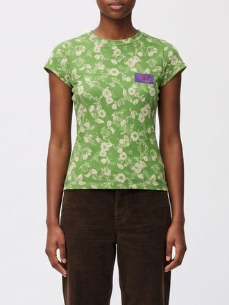 Loewe T-shirt slim fit in cotone con stampa floreale e logo