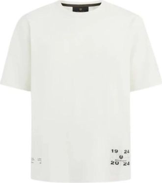Belstaff Centenary Applique Label Tee - Heren - T-shirts - Wit - S - Katoen - Tops