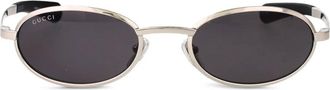 Gucci Occhiali da sole ovali - Argento