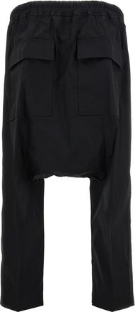 Rick Owens Mens Black Cotton Casual Pants