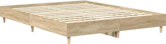 vidaXL Estructura De Cama Sonoma 152 X 203 Cm Madera De Ingenier&iacute;a Vidaxl
