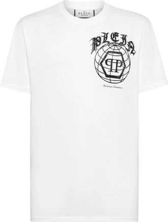 Philipp Plein T-Shirt Ronde Hals - Heren - T-shirts - Wit - 2XL - Katoen - Tops