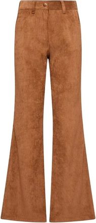 Moncler Broeken, Dames, Bruin, 2Xs, Corduroy Tailored Pants