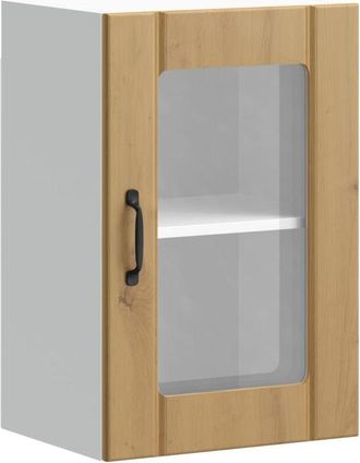 vidaXL Vidaxl - Kitchen Wall Cabinet with Glass Door Lucca Artisan Oak