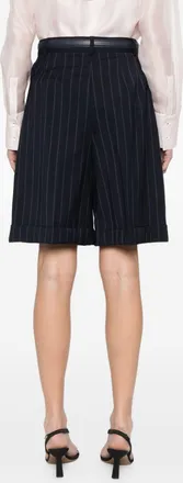 Max Mara Womens Shorts Studio Blue Wool