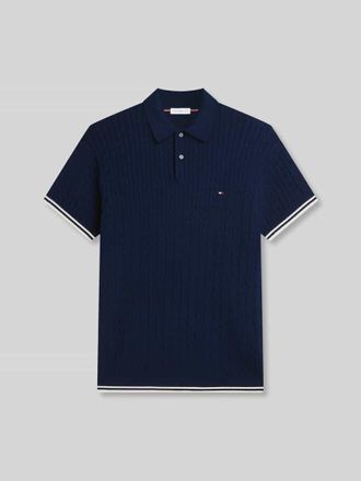 Tommy Hilfiger Regular Fit Poloshirt aus reiner Baumwolle in Dunkelblau, Gr&ouml;&szlig;e XXL