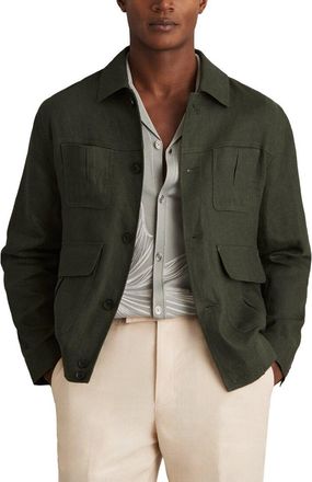Reiss Adam Linen Four Pocket Jacket