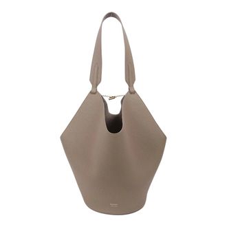Khaite Shoulder Bags, female, Brown, Size: ONE SIZE Small Lotus Tote