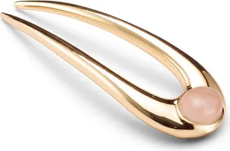 Lelet NY Frankie Stone Mini French Pin in Rose Quartz at Nordstrom