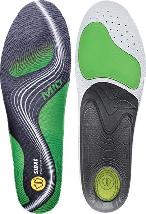 Sidas 3FEET Activ Mid Insoles - Green/Black, L: 8-9
