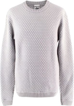 S.N.S. Herning Grey Fishermans Wool Knit Jumper Size L