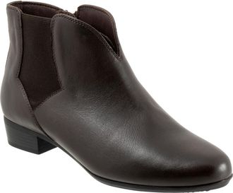 Trotters Monroe Side Zip Ankle Bootie in Dark Brown at Nordstrom, Size 10.5