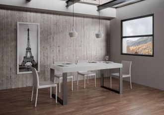 Itamoby Tavolo Allungabile 90x130/390 Cm Tecno Premium Noce Telaio Antracite