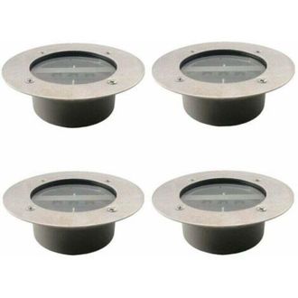 Elle focos Solares Led De 3 Luces Para C&eacute;sped Y Jard&iacute;n, Resistentes Al Agua (ip65), Luz Blanca Fr&iacute;a, Paquete De 4