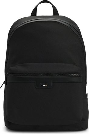 HUGO BOSS Backpacks, male, Black, ONE SIZE, Structured Black Backpack with Distinctive Details
