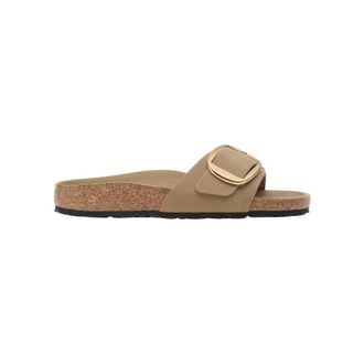 Birkenstock Sliders, female, Beige, Size: 10 US Madrid Big Buckle Narrow Fit