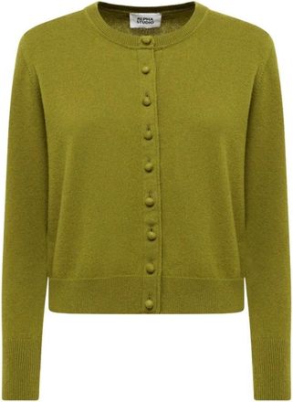 Alpha Studio Rebecca Cardigan - Dames - Vesten - Groen - L - Wol - Truien & Vesten