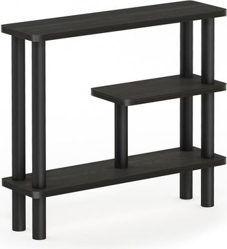 Furinno Turn-N-Tube Slim Space Saving Storage Rack, Espresso/Black