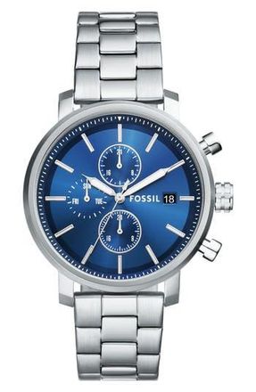 Fossil Rhett Multifunction Stainless Steel Watch in Silver at Nordstrom Rack