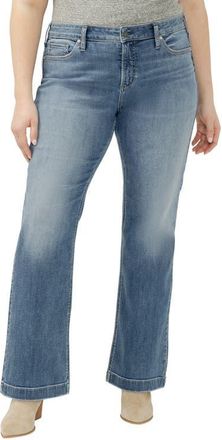 Silver Jeans Co Elyse Curvy Mid Rise Bootcut Jeans in Saturday Morning at Nordstrom, Size 16W X 31
