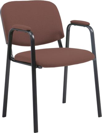 Clp Silla con patas de metal y asiento en Tela Marr&oacute;n
