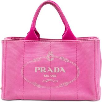 Prada Pre-owned Tote Bags, female, Pink, Size: ONE SIZE Pre-owned Satchel