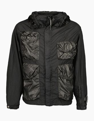 C.P. Company Mens Taylon L Mixed Goggle Jacket - Black - Size: 44/Regular