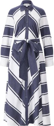Joseph Ribkoff Gestreepte Overhemdjurk - Dames - Shirt Kleedjes - Blauw - S - Kleedjes