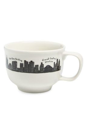 Fishs Eddy 212 Skyline Jumbo Mug in White/black at Nordstrom