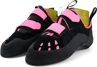 Generic Mens Lightweight Durable Climbing Shoes - Anti-Slip Indoor Outdoor Rock Climbing Sneakers for Bouldering Training (Rose red,7.5)