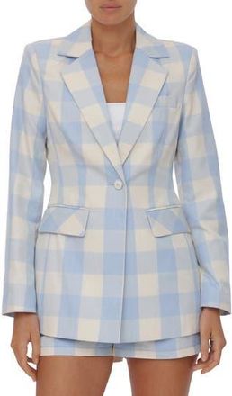 Avec Les Filles Tailored Blazer in Baby Blue/ivory at Nordstrom Rack, Size X-Small